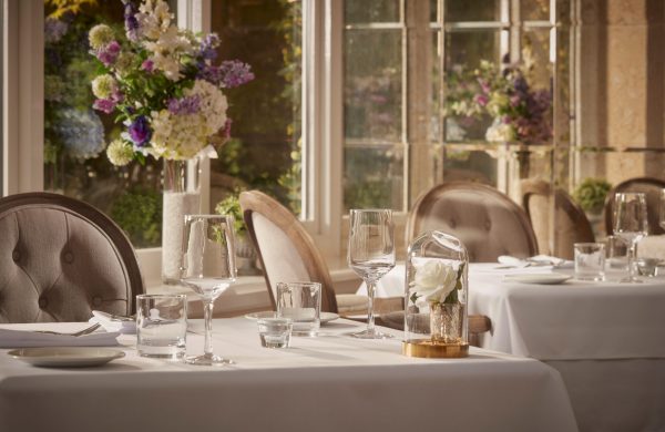 Table set for dinner at Bathen House