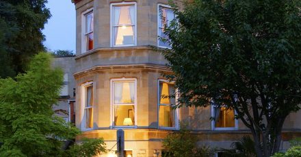 dorian house outside dusk